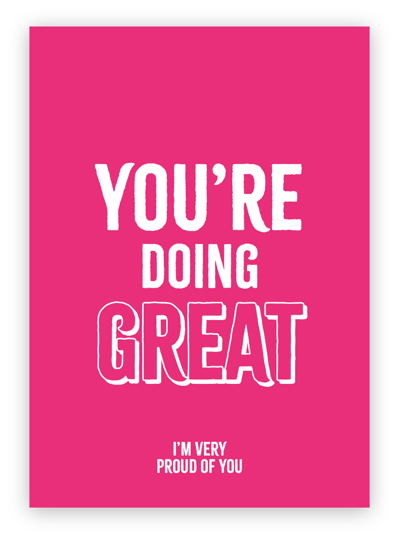 You are doing great